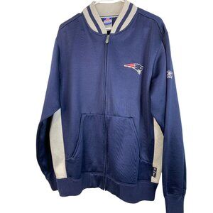 Mens Reebok NFL Team Apparel New England Patriots Jacket M Blue Track Fleece